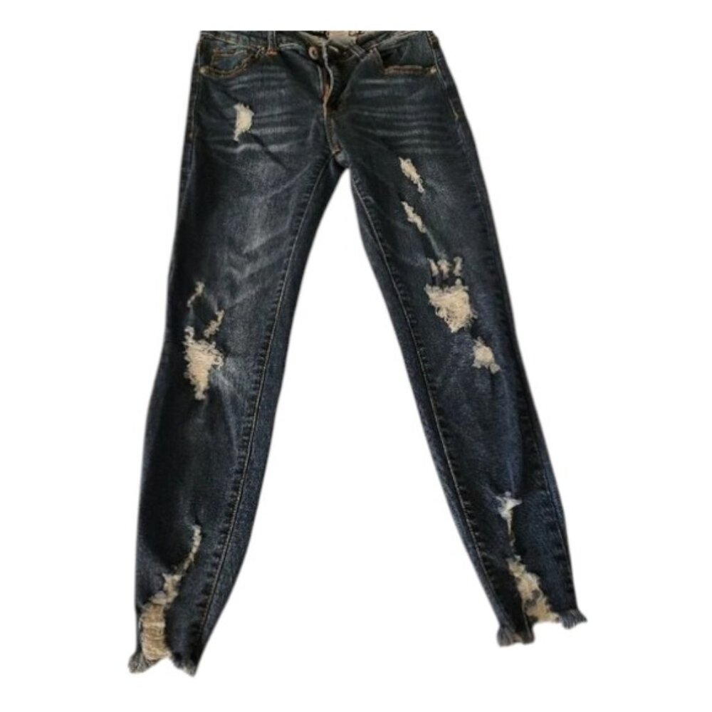 S.O.N.G. PERFECT Skinny midrise Chewed Hem Anklet Jeans Size 5